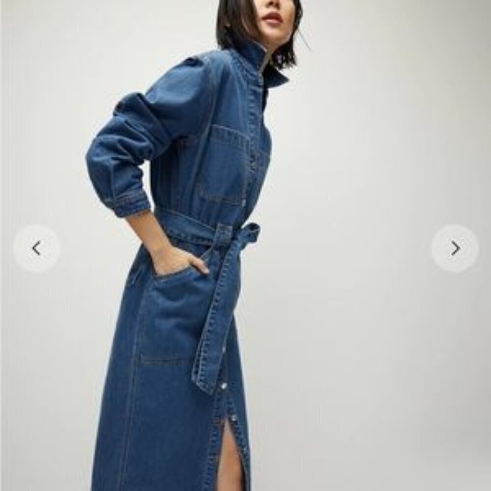 Veronica Beard Evelyn Chambray Dress - Picture 6 of 13